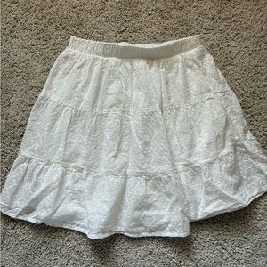 Wild Fable White Eyelet A-Line Skirt